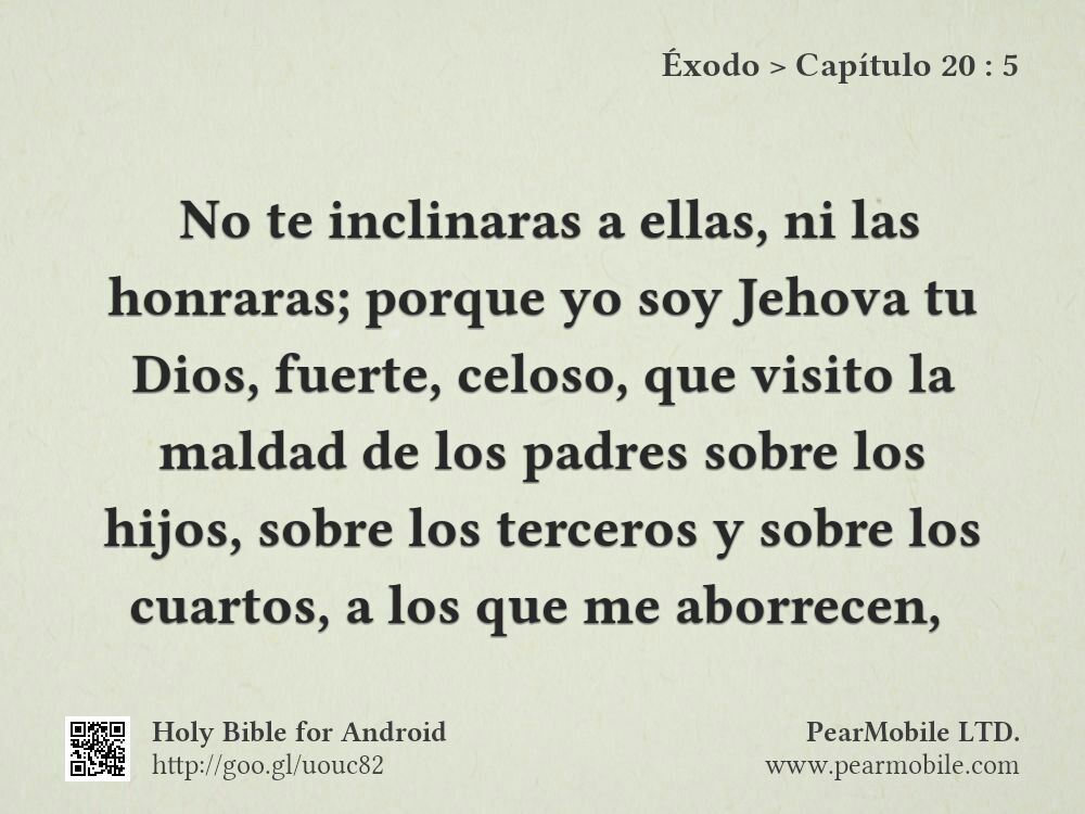 Éxodo, Capítulo 20:5